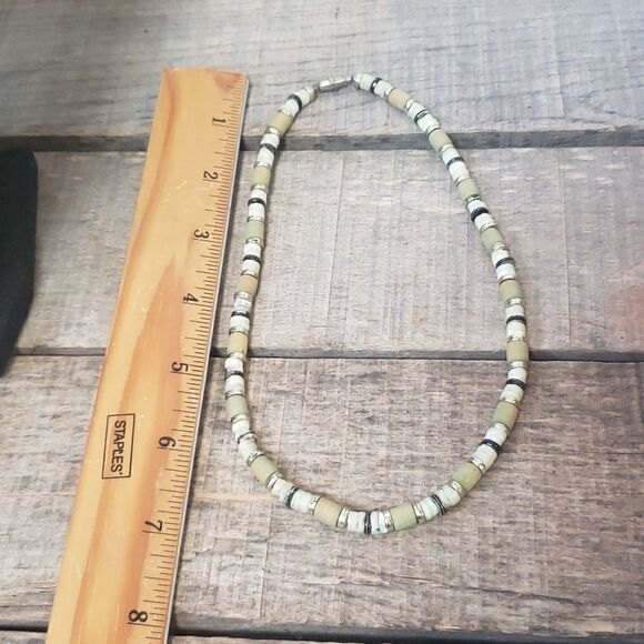 BEADED Wood & Stone Beach-Style Necklace - Picture 6 of 6